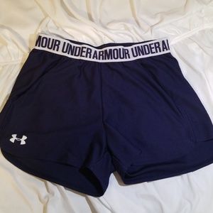 Navy Under Armour Athletic Shorts